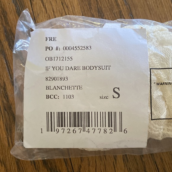 NWT Free People If You Dare Bodysuit (White) - Picture 8 of 10